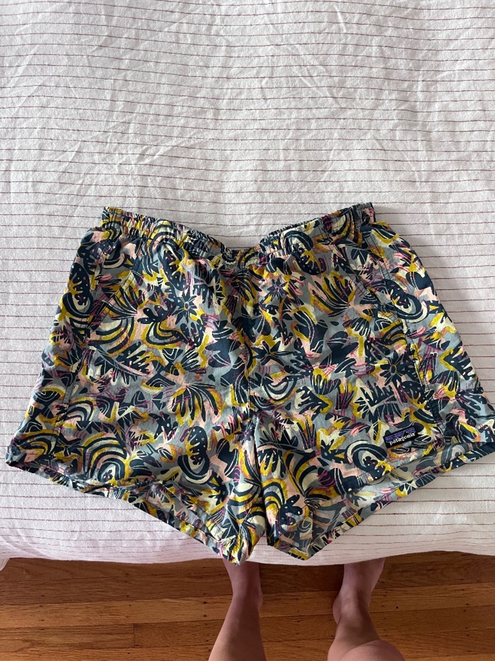 Patagonia Womens Baggies Shorts 5" wild Botanist: Tidal Teal Floral Active